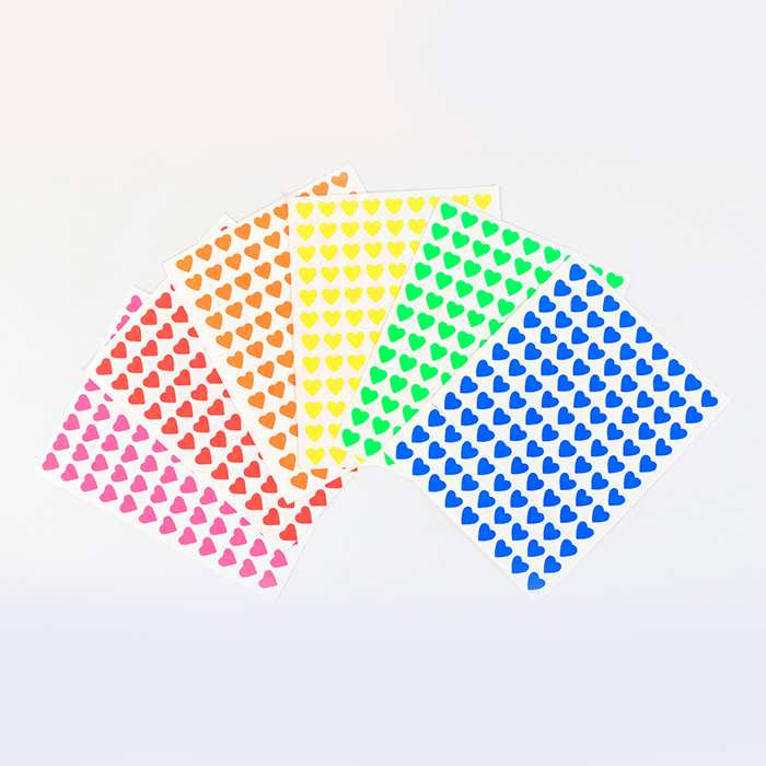 สติ๊กเกอร์พีวีซีสีสะท้อนแสง หัวใจเล็ก